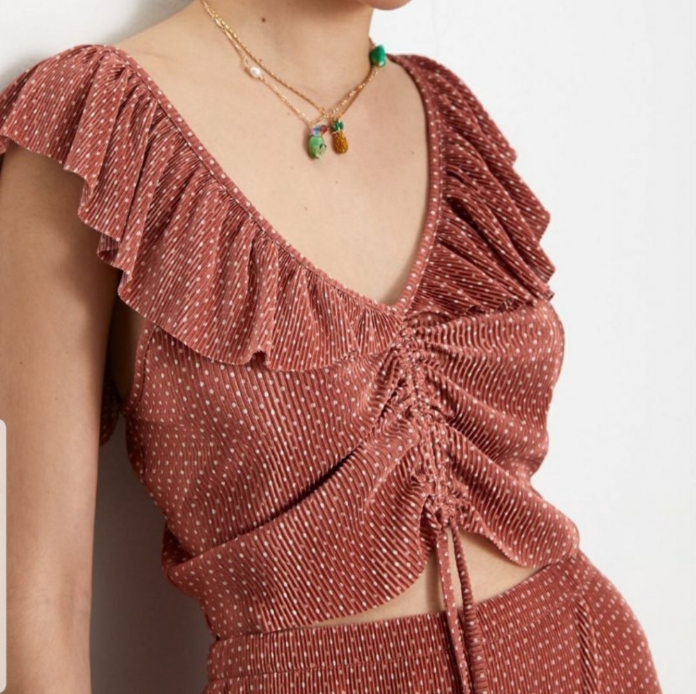 Zara polka dot top